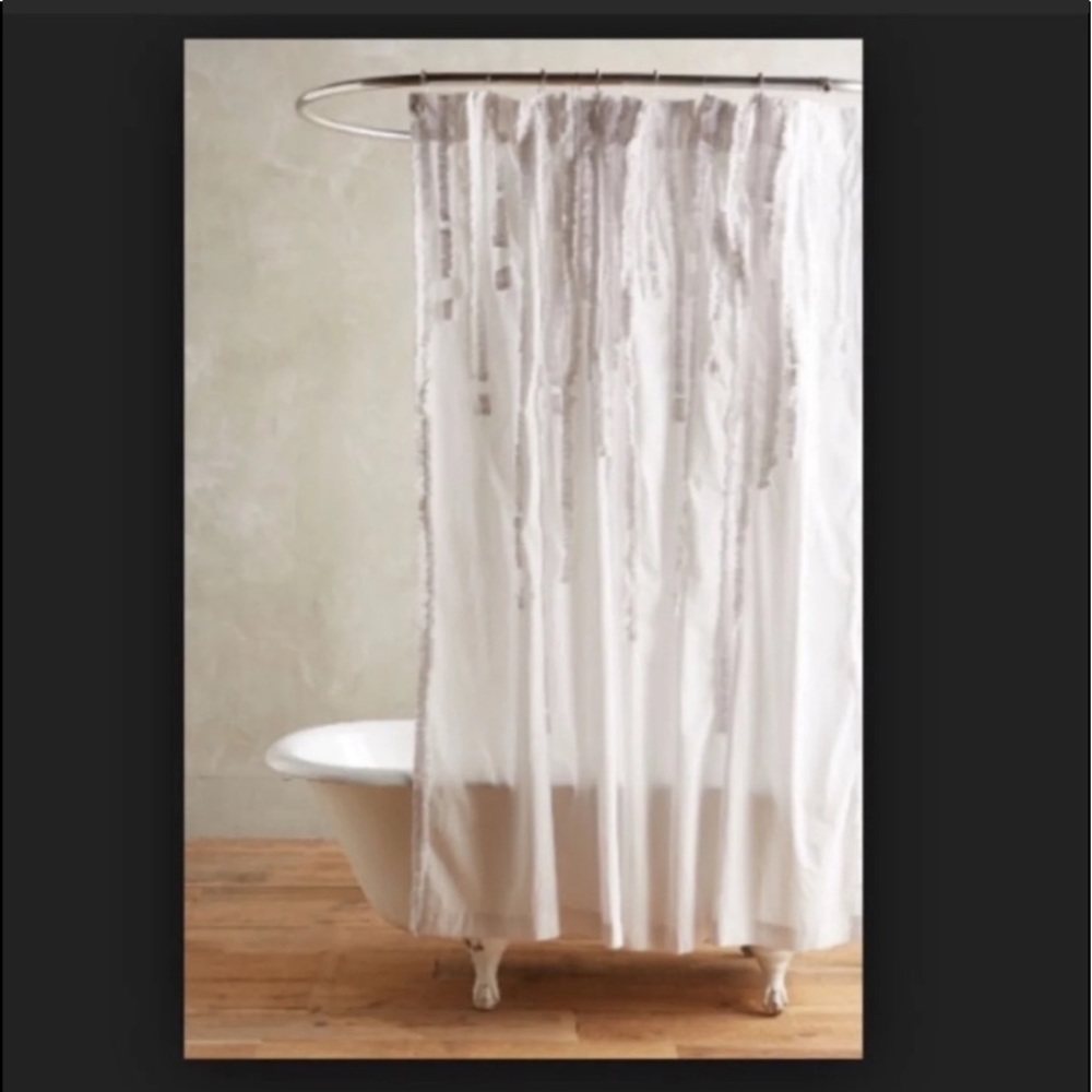 Anthropologie Draped Wisteria Shower Curtain NWOT